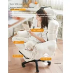 Velvet Backrest Office Chair for Bedroom Nordic Lazy Lift and Swivel Chairs Creative Comfortable Office Chairs for Gaming Room