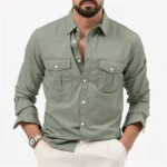 kf-S884d1ea3b8e74430bb5ca4056db03a20T-Tactical-Cargo-Shirts-for-Men-Pockets-Long-Sleeve-Men-s-Clothing-2024-Trend-Loose-Casual-Chemise