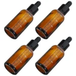 4 Pcs Glass Dropper Bottle Droppers for Oils Empty Bottles Amber with Bottled Essential