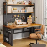 Modern Multifunctional Computer Desks Office Furniture Creative Gamer Desk with Perforated Board Bedroom Study Table with Shelf