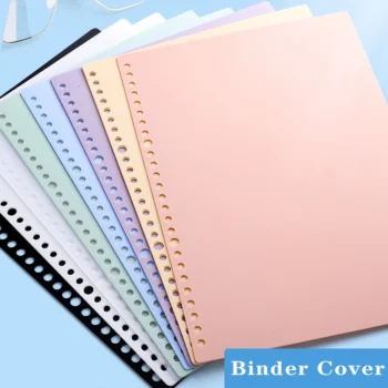 School Binder 2PCS Loose-leaf Paper Cover A5 / B5 / A4 Thickened Frosted Budget Binder Replaceable School Stationery Supplies