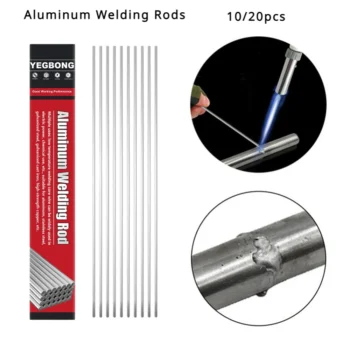 10-20PCS Low Temperature Fusible Aluminum Alloy General Welding Rod Solder for Aluminum Equipment Supplies Metal Soldering Tools
