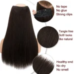 kf-S82a0295825484f7b9a1200ff707932e7r-Benehair-18-Inch-160g-V-Shaped-Straight-Synthetic-Hair-One-Piece-Clip-In-Hair-Extension-Hair