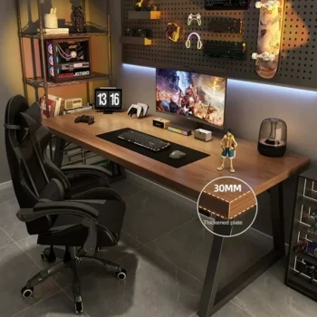 Stylish Multifunctional Gaming Desk for Office Modern Plate Design Computer Desks Rectangular Desktop Desks for Living Room