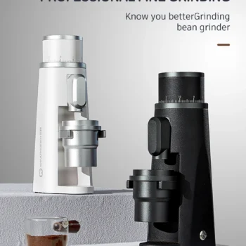 STARSEEKER EDGE Titanium Burr Coffee Grinder 48MM Espresso Burrs Stepless Fineness Adjustment Electric Coffee Grinders Black