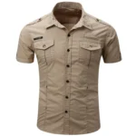 kf-Sf87049adc2394dfa8c82752ca4c4b9dc5-New-Fashion-2023-Men-s-Safari-Shirt-Short-Sleeve-Summer-Casual-Tactical-100-Cotton-Cargo-Outdoor