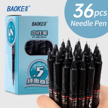 BAOKE PC1808 36pcs 0.5mm Large Capacity Needle Gel Pen