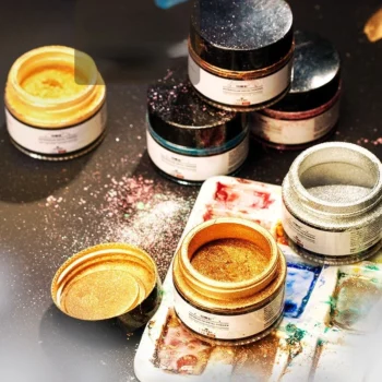 30ml Watercolor Metallic Powder Glass Jar Painting Pearlescent Pigment Glitter Effect Student Art Supplies 7 Colors Available