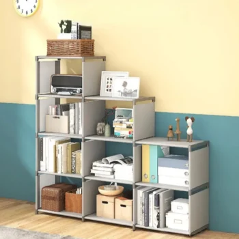Multi-layer Bookshelf Simple Floor-To-Ceiling Bookcase Desk Children Bookcase Living Room Shelving Racks Combination Cabinets