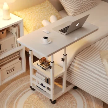 높이조절 사이드 이동식 테이블 Bedside Computer Standing Desk Mobile Lifting Bedside Table Bedroom Student Desk Bed Table Laptop Table