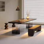 kf-S9fc961d58d534b748244311a7bfe1ad4B-Solid-Wood-Black-Carbonized-Large-Board-Dining-Table-Acrylic-Gradient-Legs-Office-Desk-Tea-Conference-Table