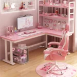 kf-S932322028eeb4f8c83c3e9ca99ef47f4C-Office-Furniture-Corner-Desktop-Computer-Desk-Pink-Gaming-Desk-Girls-Study-Desk-Bookshelf-Integrated-Carbon-Fiber