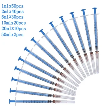 Laboratory Dedicated 1/2/5ml Plastic Disposable Syringe with Needle Individually Packaged Refill Measurement Solution for Pets