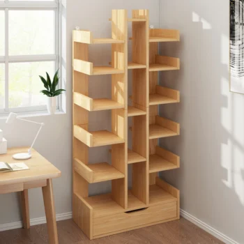 Simple bookshelves, shelves, floor-to-ceiling, home, wall-to-wall, small bookcases, living room storage shelves
