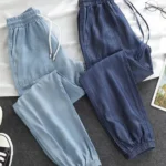 kf-Sae232408594244d893fc86e6dbef5bd9B-Summer-Thin-Ice-Silk-Jeans-Women-Elastic-High-Waist-Drawstring-Harem-Pants-Loose-All-matched-Beam