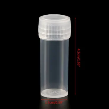 Mini Plastic Bottles for Pill Holder with Screw Caps 5ml Tiny Vials Medicine Container Small Jars for Outdoor Camping 20 D5QC