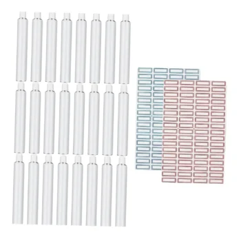 24x,Sample Packing Bottles Jars,Aluminum Empty Toothpaste Paint Tubes,Refillable,Empty Aluminium Tube Containers