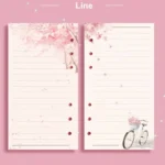 Inserts Paper Notebook Refill Notebook Binder Grid Pages Sakura And Cat Binder A6 80 Sheets Loose Leaf Notebook Inner Pages