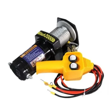Electric winch 2000 lbs 12v 24v vehicle small crane self rescue electric hoist for vehicle crane