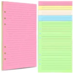 Journal Book Colorful Live Loose Leaf Binder Paper A5 Filler Refills 6 Holes Planner Fillers Lined Note Notebook Inserts The