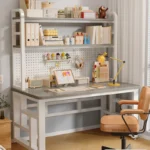 Multifunctional Computer Desks with Perforated Board Modern Creative Gamer Desk Bedroom Study Table with Shelf Office Furniture