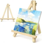 9-Inch Wooden Triangle Easel For Painting Canvas Arts Crafts Easel Stand Mini Easel Frame Desktop Triangle Display Stand