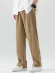 kf-S410cfdb70c104ec3ae233bb89b9dd7cdi-2023-New-Summer-Casual-Pants-Men-Breathable-Polyester-Korean-Fashion-Semi-Wide-Banded-Waist-Slacks-Straight