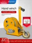 Manual hand winch two-way self-locking small automatic brake winch portable traction hoist lifting crane