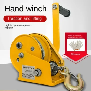 Manual hand winch two-way self-locking small automatic brake winch portable traction hoist lifting crane