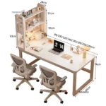 kf-S9b83bcdb933a4b57b63f38b6a4927fa6J-Simple-Double-Computer-Desks-Home-Bedroom-Desktop-Desks-Student-Writing-Tables-Simple-Desk-Bookshelf-Integrated-Office