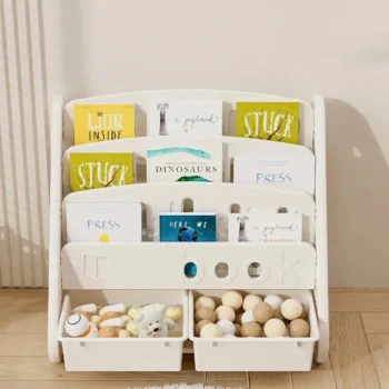 Eco-friendly Children's Bookshelf Home Bedroom Children's Picture Books Toy Storage Cabinet Snacks Sundries Organizer Rack