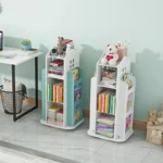 kf-Sb189b0661d384d36be27f7bf9be0359fo-Children-s-Bookshelf-360-Rotating-Cartoon-Books-Rack-Floor-Simple-Child-Book-Shelf-for-Home-Bookcases