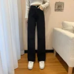 kf-Se2c0df98b07248a28b8ee1e4187f803eA-Vintage-Jeans-Women-s-Spring-Autumn-New-Style-Petite-High-waisted-Slimming-Korean-Straight-leg-Loose