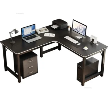 Modern Corner Computer Desks Durable Wood L-shaped PC Gaming Tables for Home Office Creative Bedroom Study Laptop Desk u