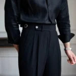 kf-S5ba4f94b1b6945cb8eb4453b0f016262w-Seersucker-Naples-Suit-Trousers-Mens-British-Stylish-High-waisted-Belt-Design-Straight-Pants-Summer-Slim-Business