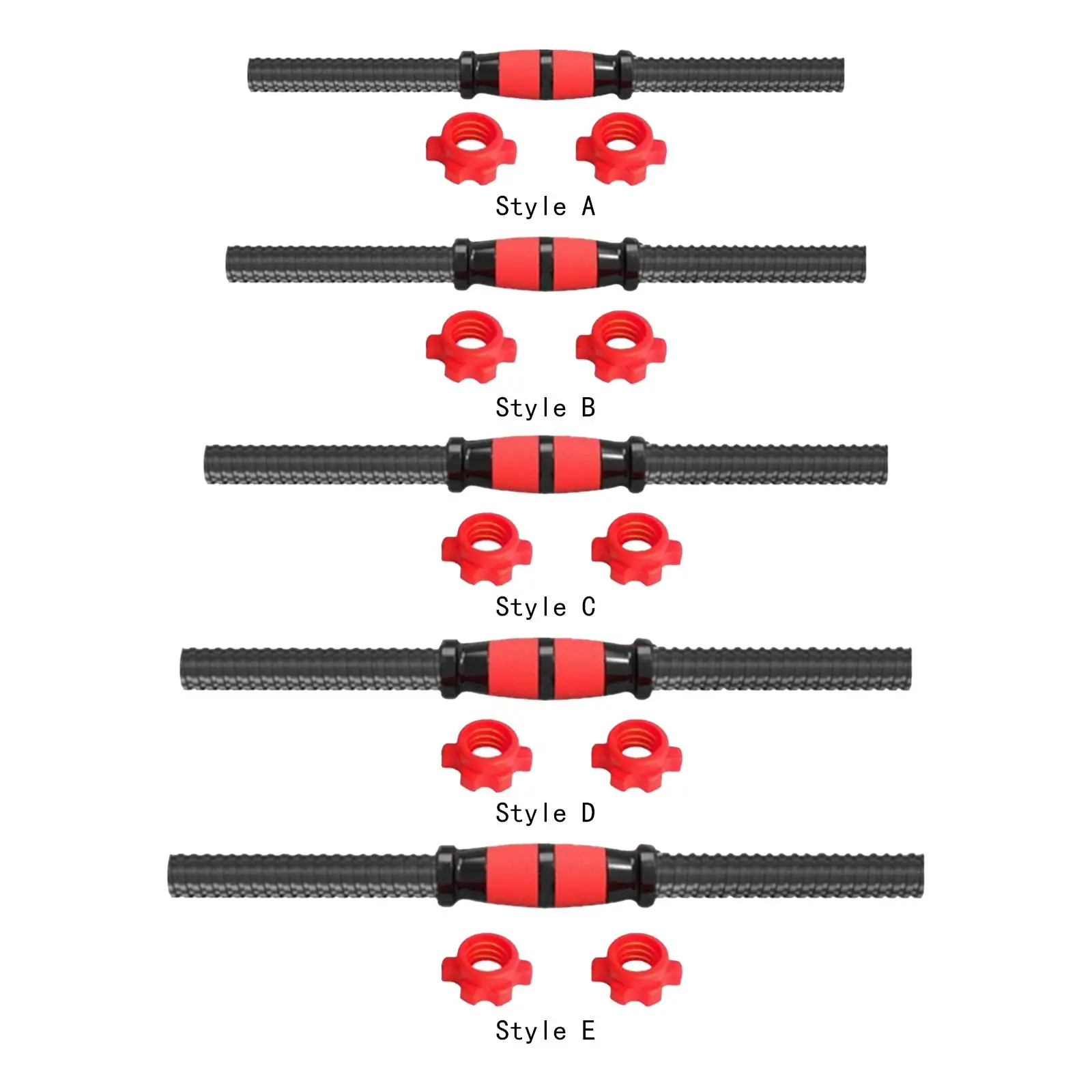 Dumbbells Rod Adjustable Portable Barbell Lifting Easy to Install Dumbbells Set