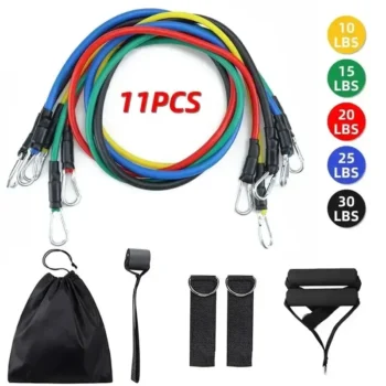 11pcs Pull Rope, Resistance Bands, Portable Fitness Equipment, Ankle Strap, Chest Expander, Elastic Exercise Band