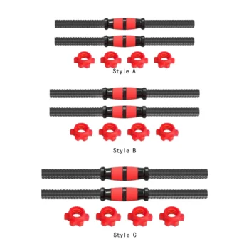 2 Pieces Dumbbell Rod Durable Steel Comfortable Dumbellsweights Set for Gym