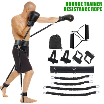 Sports Fitness Resistance Bands Stretching Strap Set for Leg Arm Exercises Boxing Muay Thai Gym Bouncing Training Equipment