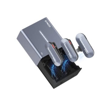 Synco P2L Wireless Microphone 2.4GHz with Charging Case for IOS iPhone iPad