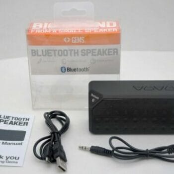 Gems Black Bluetooth Wireless Speaker AUX Conference Calling MP3 iPhone Music