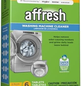 Affresh Washing Machine Cleaner, Cleans Front Load and Top Load Washers, Including HE, 6 Tablets  Health & Household