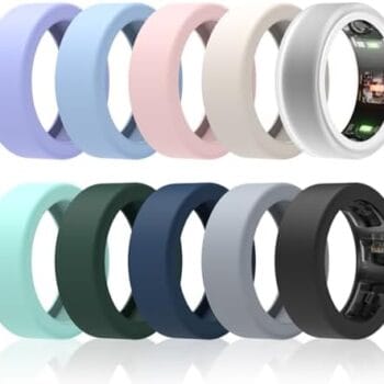 SZJCLTD 10 Pack Ring Cover for Oura Ring/Galaxy Ring, Anti-Scratch Elastic Silicone Oura Ring Protector/Samsung Galaxy Ring Protector for Working Out Gym  Electronics