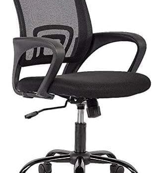 Kensaker Home Desk Chair with Back Supportive Lumbar Support, Breathable Double Mesh Cushion Home Desk Office Chair with Flip up Arms, Modern Ergonomic Home Desk Office Chair for Home and Work(Black)  Home & Kitchen