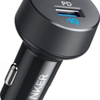 Anker 33W 2-Port Car Charger PowerDrive PD+2 USB-C Car Adapter for iPhone/Galaxy