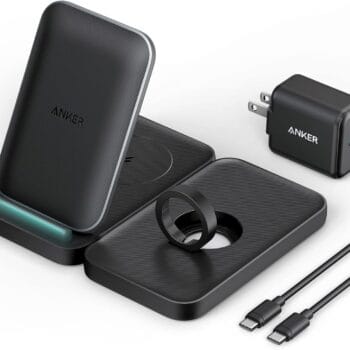 Anker Wireless Charging Station 3-in-1 Qi Stand +20W USB-C Charger for iPhone 13