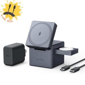 Anker MagSafe Wireless Charger Stand 15W 3-in-1 Foldable Cube for iPhone|Refurb