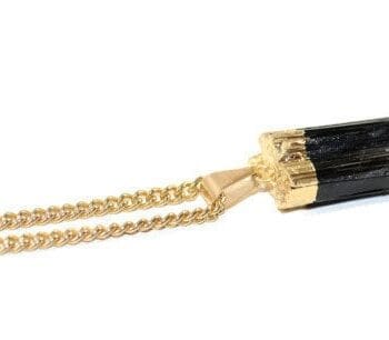 tourmaline necklace gold-plated
