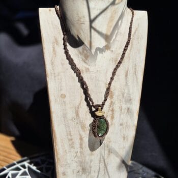 Green Bloodstone Crystal Necklace
