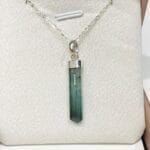 Indicolite tourmaline pendant,  tourmaline pendant- terminated point tourmaline crystal- blue tourmaline
